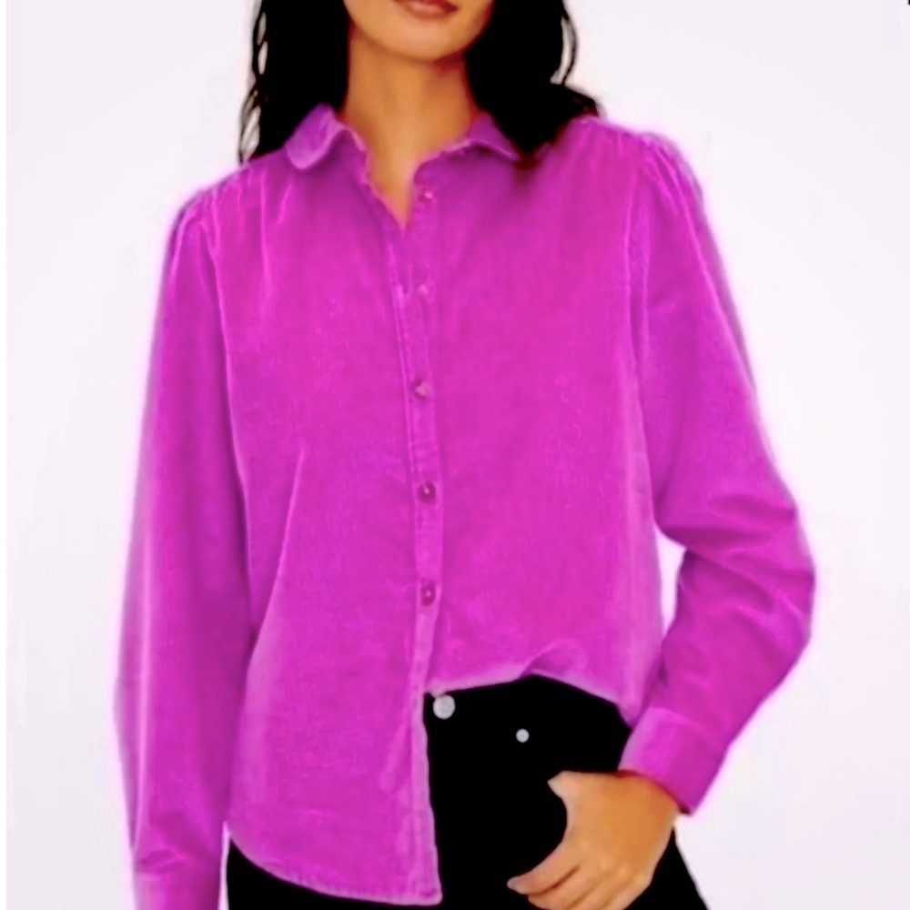 Magenta Button-Up Shirt - Picture 2 of 6